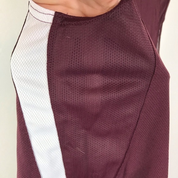 Champion Double Dry Tank Top Men M Burgundy White Athletic Sports 8360 - Picture 7 of 9